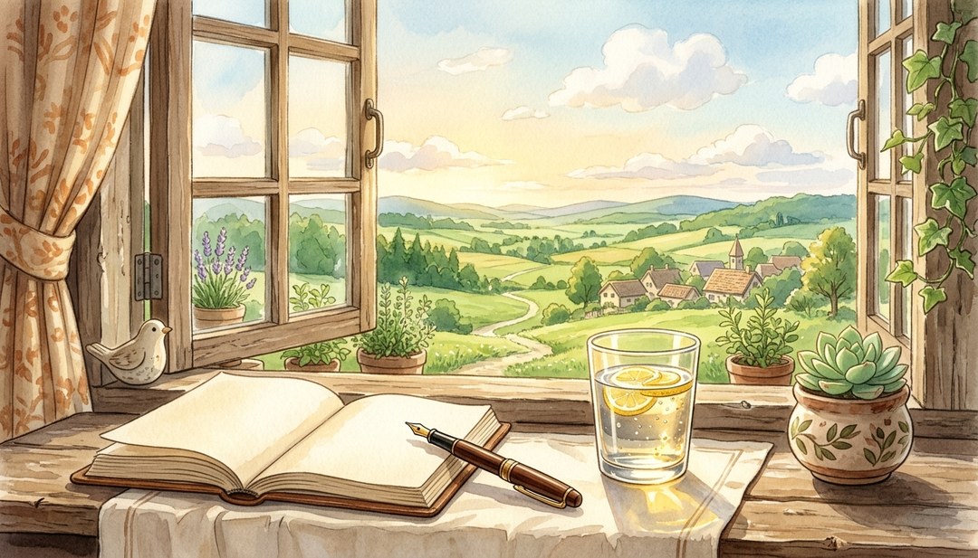 Morning Diary Windowsill